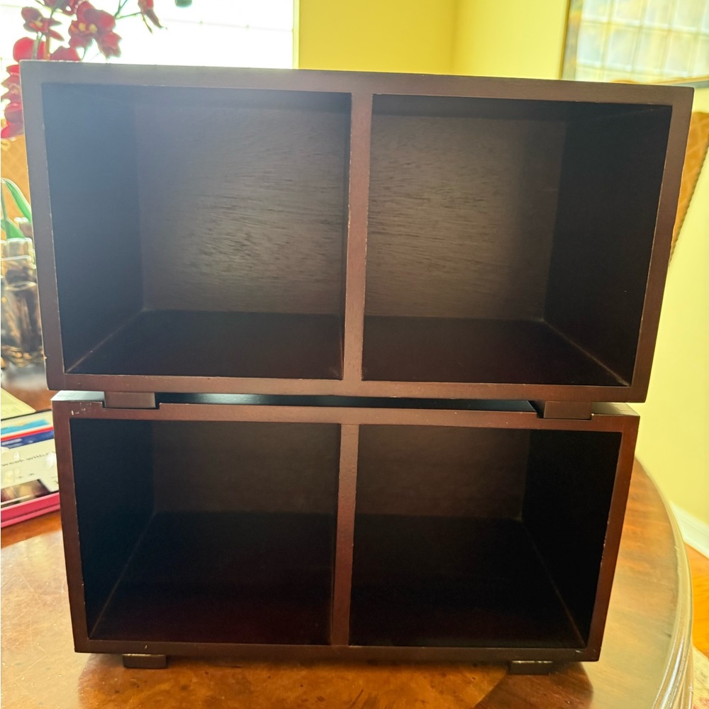 Brown Wooden Storage Organizer